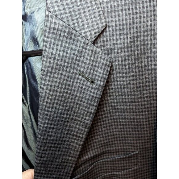 Turnbury 46R 2 Button Wool Houndstooth Blazer Jacket - Picture 3 of 16